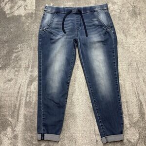 Denizen Levi's Jogger Jeans Women L Low Rise Stretch Denim Pull On Blue